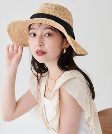 natural couture(ナチュラルクチュール) ツバ広ニュアンスハット