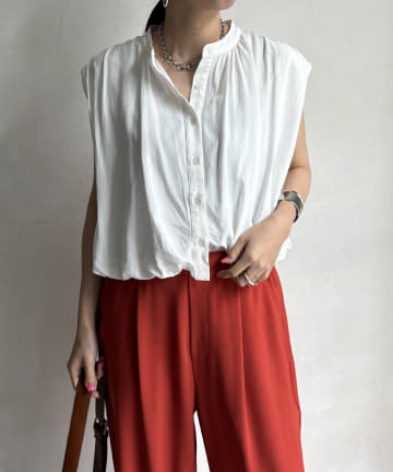 DOUDOU(ドゥドゥ) 【WEB限定】バルーンタンクブラウス