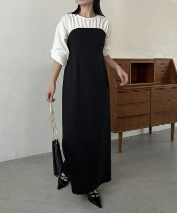 OUTLET(アウトレット) 【CAPRICIEUX LE'MAGE】レイヤードベアワンピース