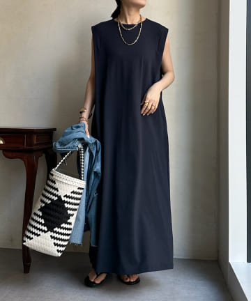 DOUDOU(ドゥドゥ) 【WEB限定】ショルダータックワンピース