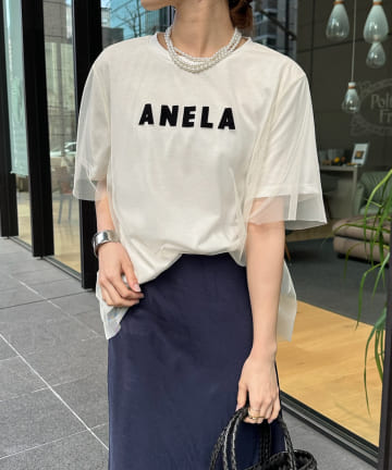 【WEB限定】ANELA チュールドッキングTEE