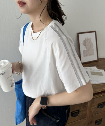 【新色追加/WEB限定】リボンラインラグランTシャツ
