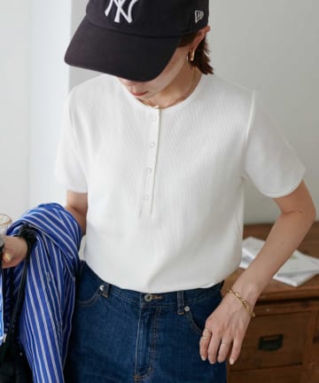 DISCOAT(ディスコート) 【29色展開/多色買い】ワッフルリングドット半袖Tシャツ《WEB限定》