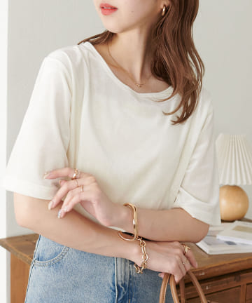 【WEB限定】メッシュベロア半袖Tシャツ