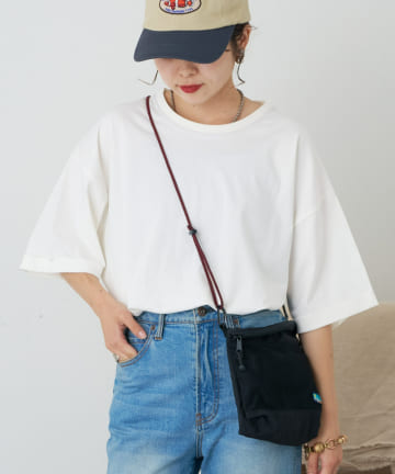 ■シルケット天竺袖ロールアップ半袖Tee