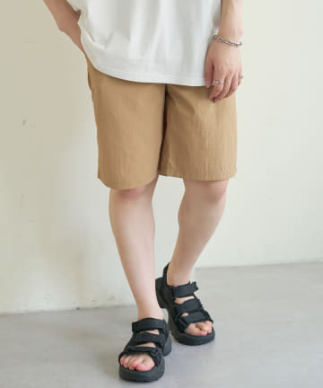 ナイロン配色ショートパンツ