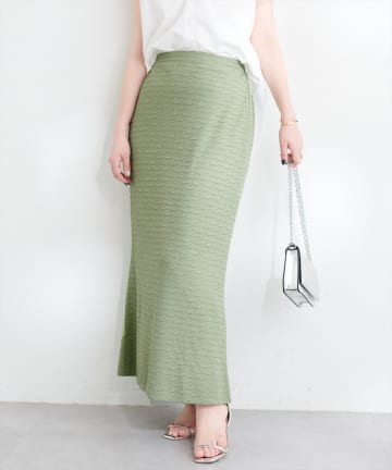 natural couture(ナチュラルクチュール) osonoカットソージャガードゆるマーメイドスカート