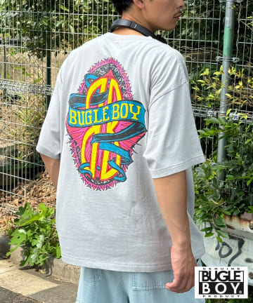 CIAOPANIC(チャオパニック) 【BUGLE BOY/ビューグル ボーイ】古着ライク加工半袖プリントTシャツ