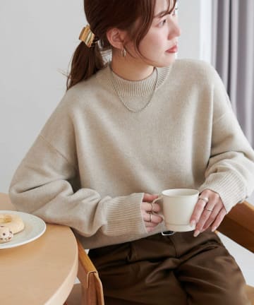 【WEB限定】モヘヤタッチラメニット
