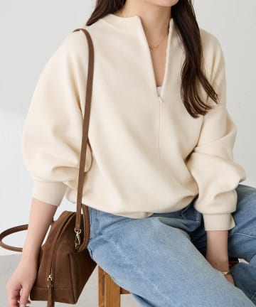 COLLAGE GALLARDAGALANTE(コラージュ ガリャルダガランテ) 【お気に入り総選挙１位】【@asamin企画カラー/リバイバル】ジップスウェットライクニット