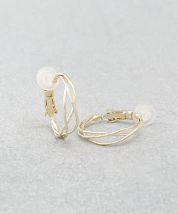 メタル3連ラインイヤリング