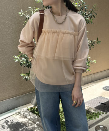 【WEB限定】チュールレイヤードプルオーバー