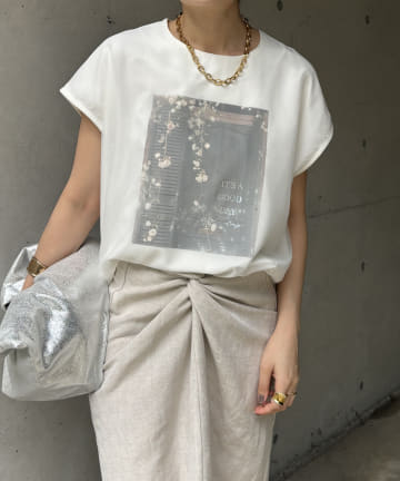 【WEB限定】転写箔プリントレイヤードTEE