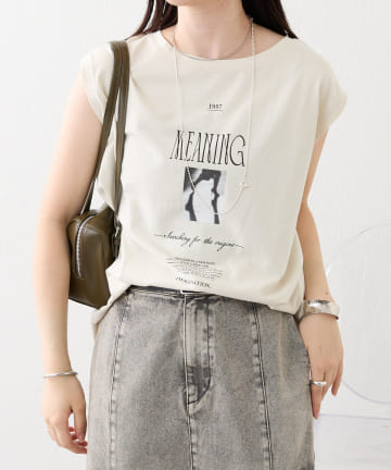 ノースリピグメントTシャツ