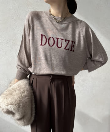 【WEB限定】DOUZE インターシャロゴニット