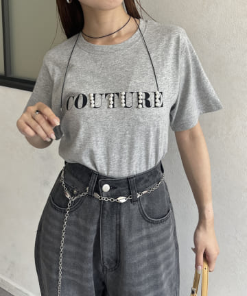 Thevon.(ゼヴォン) パールロゴプリントT