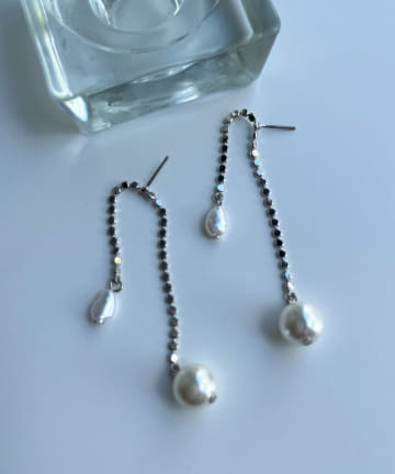 マルチェーン×パールピアス