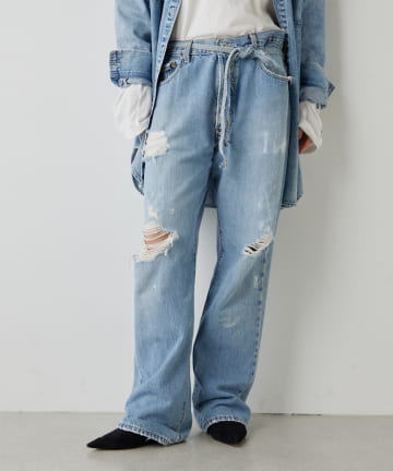 Whim Gazette(ウィム ガゼット) 【15th Anniversary】【Jeanie Blue】RIPPED JEANS