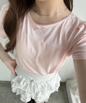 パターンメッシュTシャツ