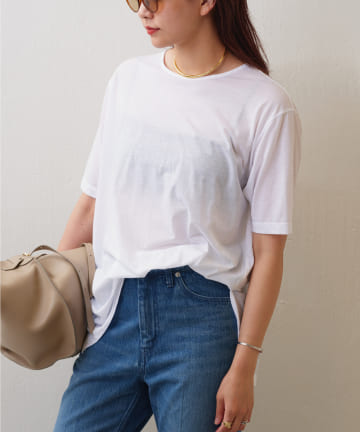 【La nature linge】シアーハーフスリーブTシャツ