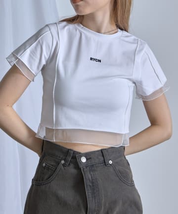 OUTLET(アウトレット) 【RAY CASSIN】シアーパイピングTシャツ