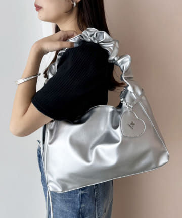 NICE CLAUP OUTLET(ナイスクラップ アウトレット) 【one after another】ハートミラーチャーム付ドロストBAG