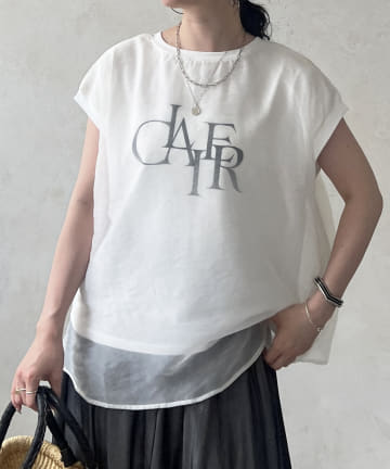 Croisiere(クロジエール) レイヤードシアーTシャツ