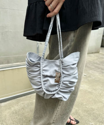 【3色展開】loti サテンギャザーBAG