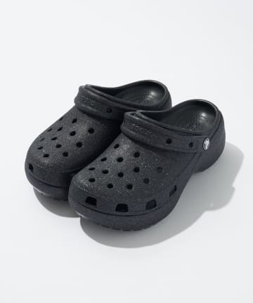 【crocs/クロックス】クラシック プラットフォーム グリッター クロッグ/CLASSIC PLATFORM GLITTER CLOG
