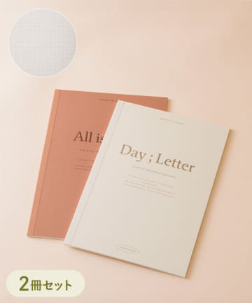 3COINS(スリーコインズ) エンボスカバーノート2冊セット方眼／NuanceColor Stationery