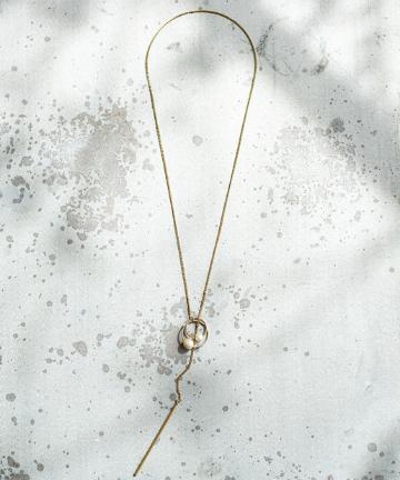 2連パールリングネックレス