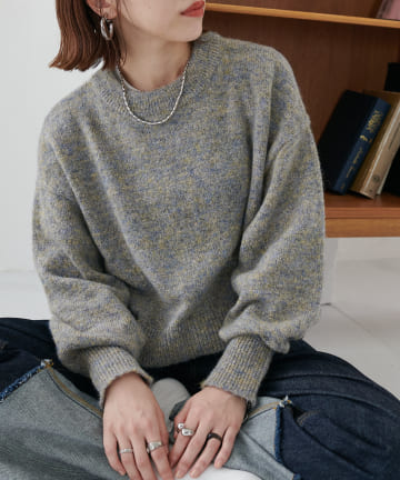 DISCOAT(ディスコート) 【WEB限定】ふわメランジショートプルオーバー