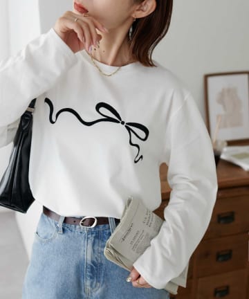 【WEB限定】刺繍リボンコンパクトロンT
