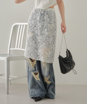 OUTLET(アウトレット) 【Chico】レースペチスカート