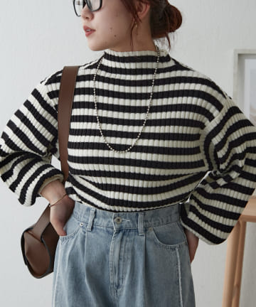 【シリーズ累計4万枚売れ/レビュー高評価】大人気ボリューム袖リブニット