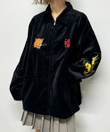 【THRIFTY LOOK/スリフティールック】SOUVENIR VIET-NAM JACKET COTTON VELOUR