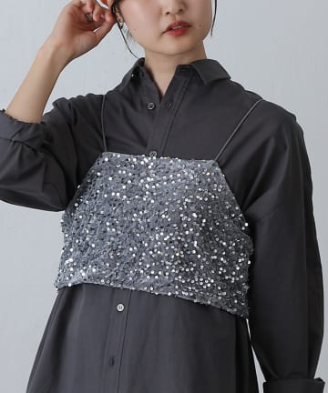 【WEB・一部店舗限定】スパンコールベロアビスチェ