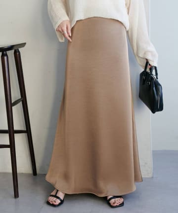 DISCOAT(ディスコート) 【新色追加‼/WEB限定】サテンフレアスカート