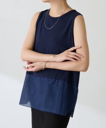 COLLAGE GALLARDAGALANTE(コラージュ ガリャルダガランテ) 【C′NOTE/ノート】【新色登場】裾シアータンクトップ