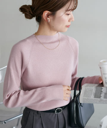 DISCOAT(ディスコート) 【20色展開/デイリー使い/推し活にも♪】リブハイネックプルオーバー《WEB限定カラーあり》