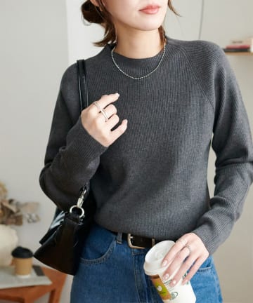 DISCOAT(ディスコート) 【15色展開/デイリー使い/推し活にも♪】リブハイネックプルオーバー《WEB限定カラーあり》