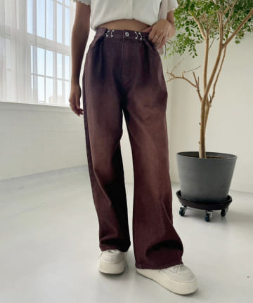 ワイドデニムパンツ