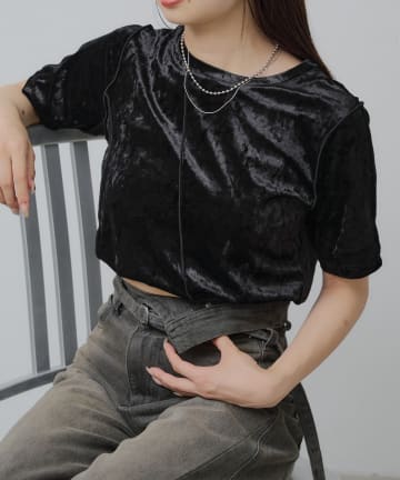 ベロアパネルTシャツ
