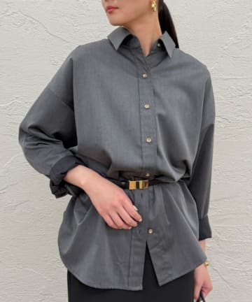 LOUNGEDRESS(ラウンジドレス) 【累計販売数１万枚達成】サテンBIGシャツ