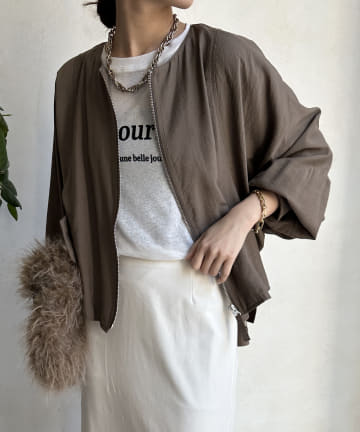 【WEB限定】バックチュールブルゾン