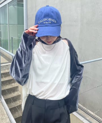 [mline]ベロアラグランT