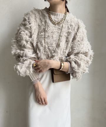 【WEB限定】フリンジジャガードプルオーバー