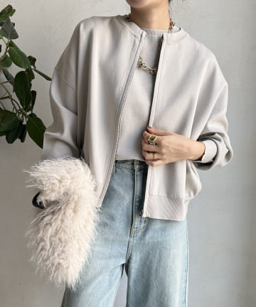 【WEB限定】ニットタンク＋ジップカーデセット