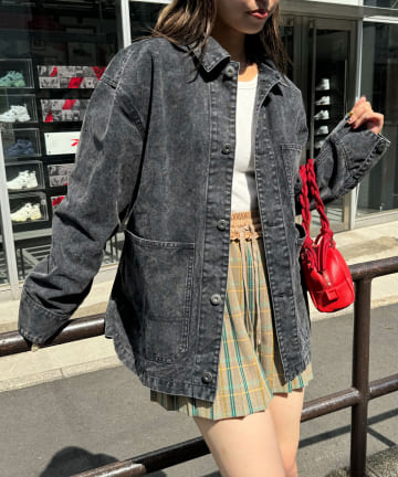 フェードダックデニムカバーオール