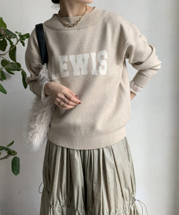 【WEB限定】ボートネックロゴニット